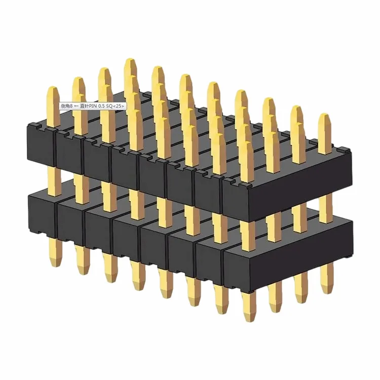 Antet de pin de 2,0 mm patru rânduri drepte