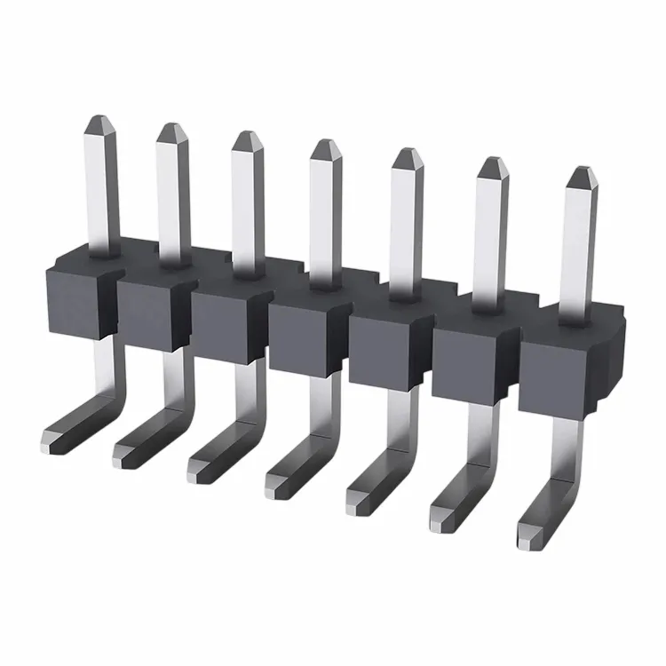 3,96mm pin antet cu un singur rând în unghi drept