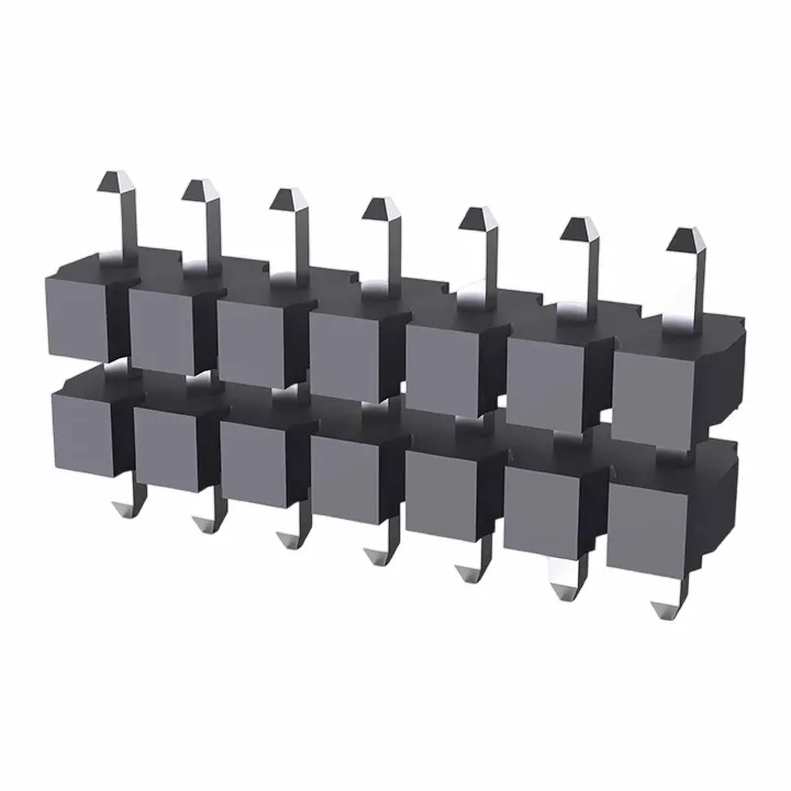 Antet de 5,08 mm Pinul un singur rând din plastic dual drept